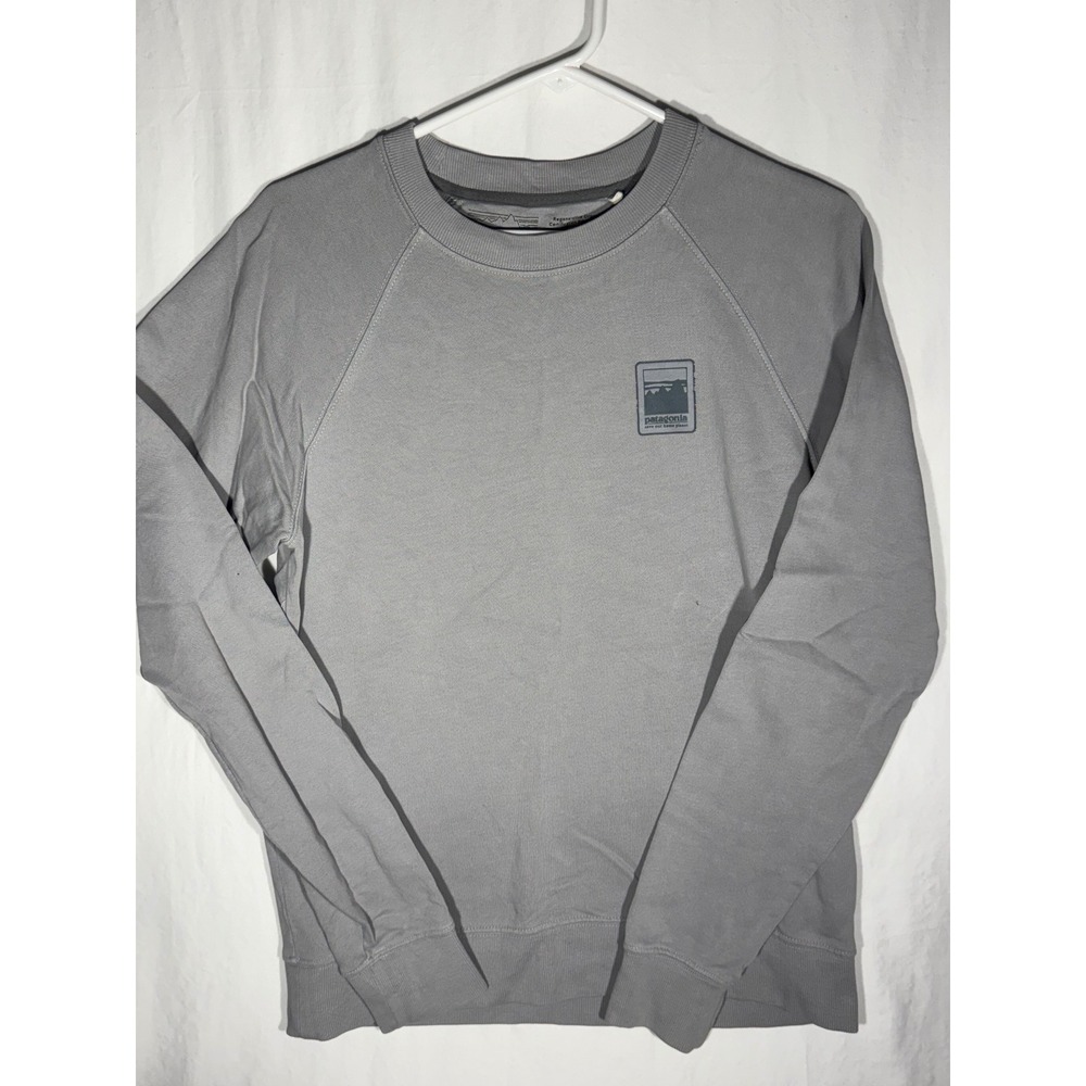 Patagonia Regenerative Organic Cotton Crewneck Sweatshirt Grey Small Regular Fit